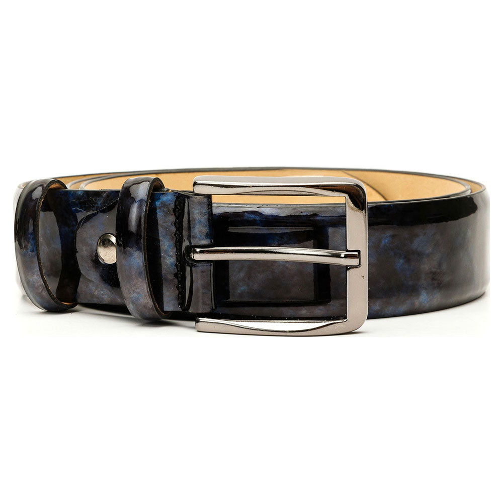 Vinci Leather The Meoli Navy Color Calfskin Belt