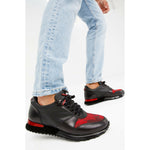 Vinci Leather The Merced Black Leather Sneaker (D-5700)