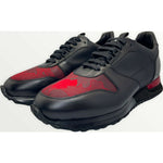 Vinci Leather The Merced Black Leather Sneaker (D-5700)