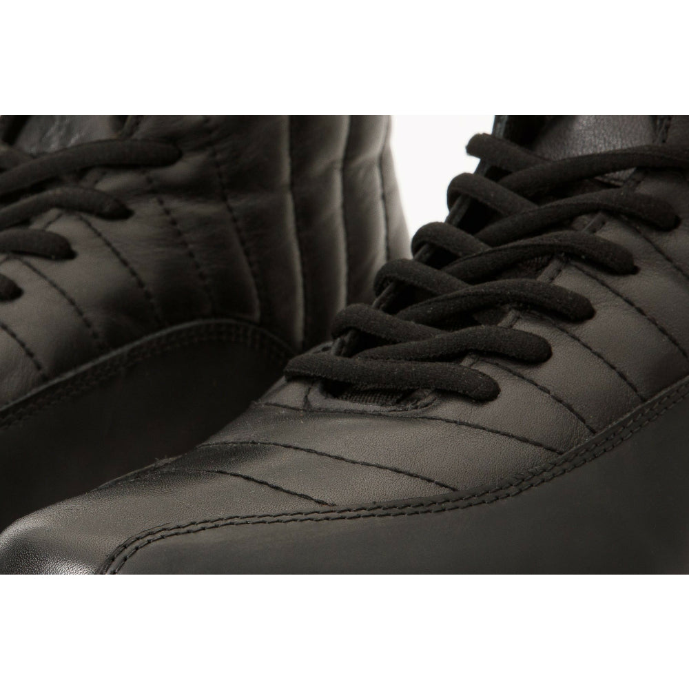 Vinci Leather The Merter Black Leather Casual Lace-up Boot (14339 S-5)