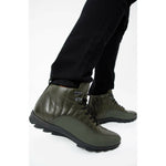 Vinci Leather The Merter Green Leather Casual Lace-up Boot (14339 H-5)