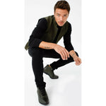 Vinci Leather The Merter Green Leather Casual Lace-up Boot (14339 H-5)