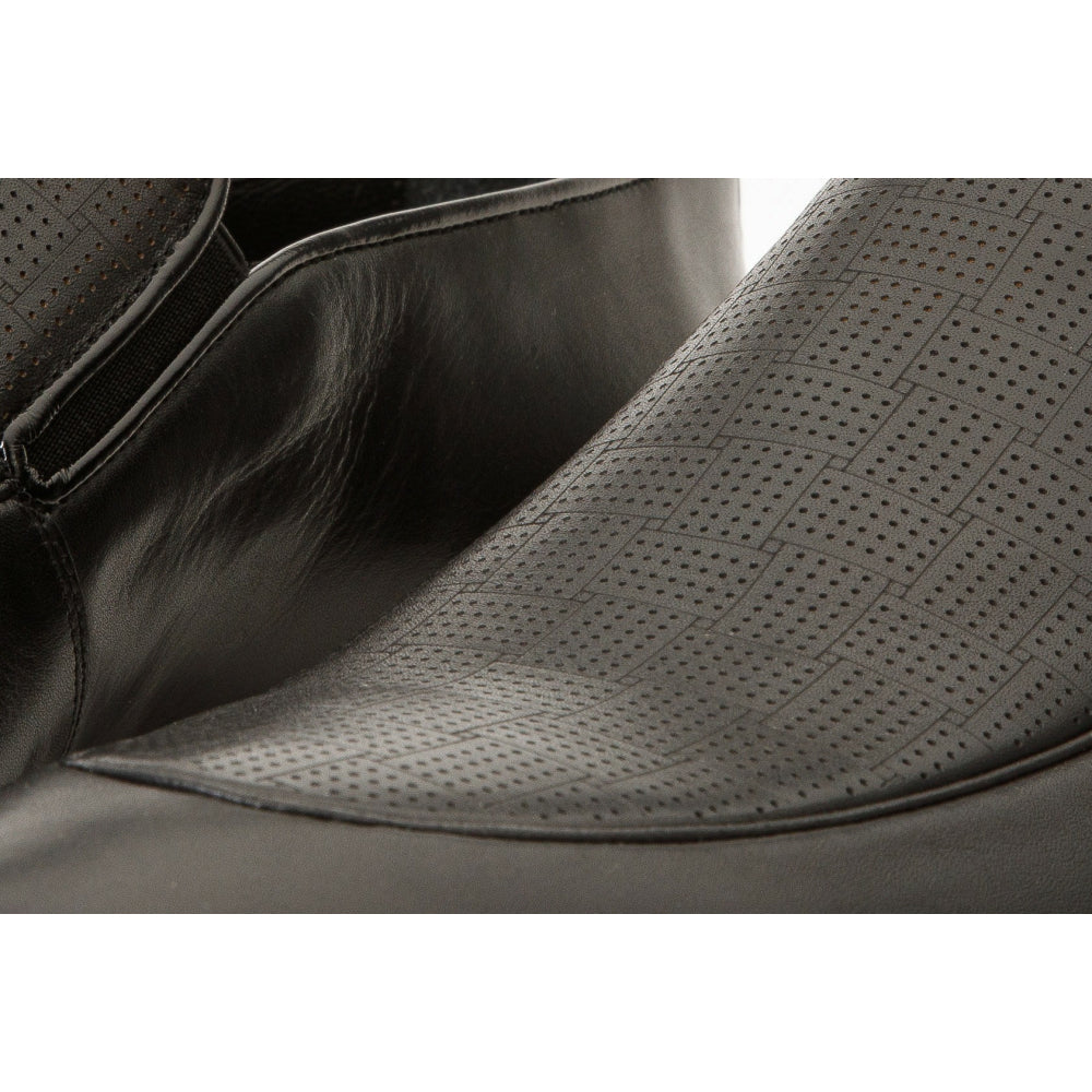 Vinci Leather The Migues Black Leather Loafer Shoe (9548)