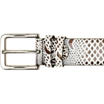 Vinci Leather The Milano Black / White Leather Belt Limited Edition