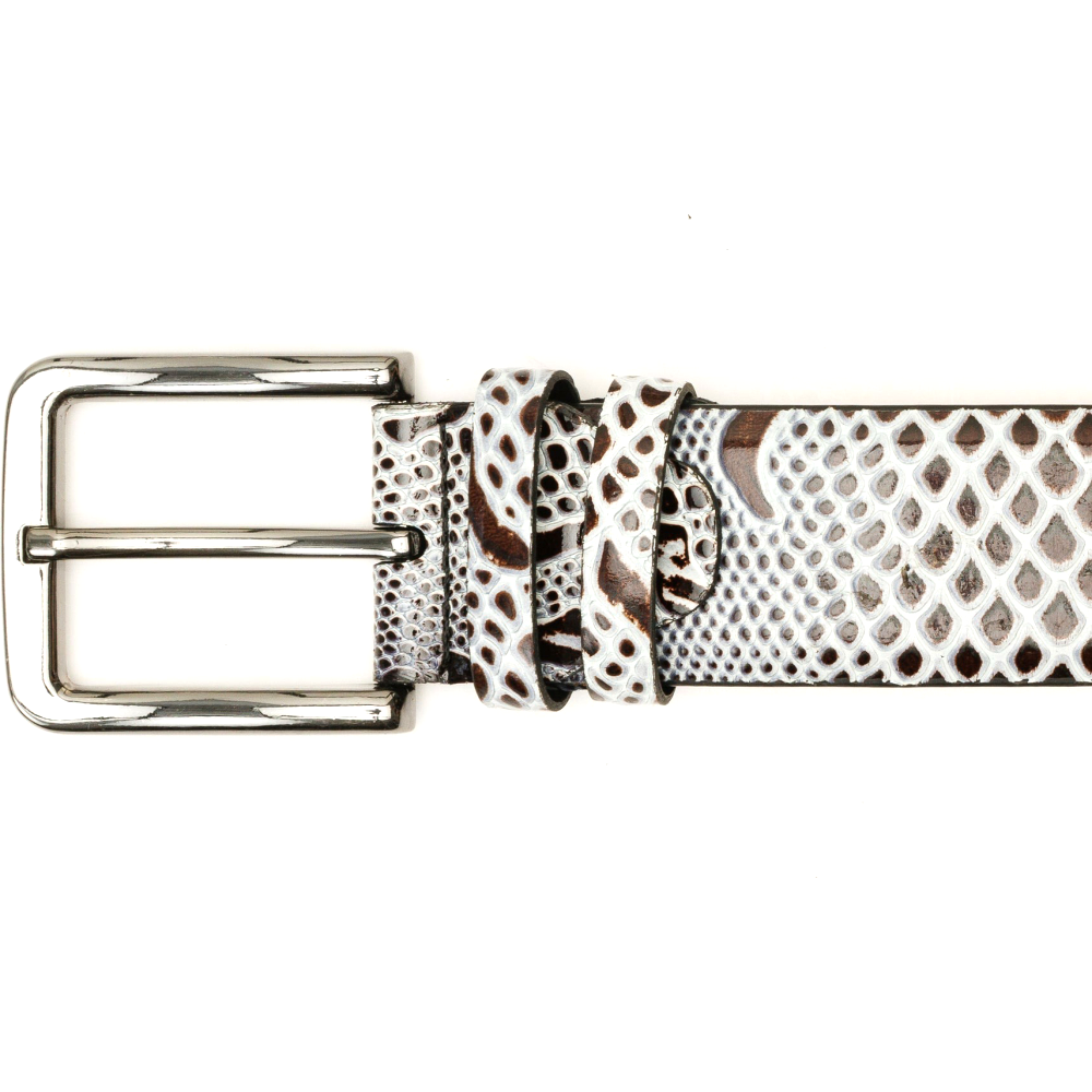 Vinci Leather The Milano Black / White Leather Belt Limited Edition
