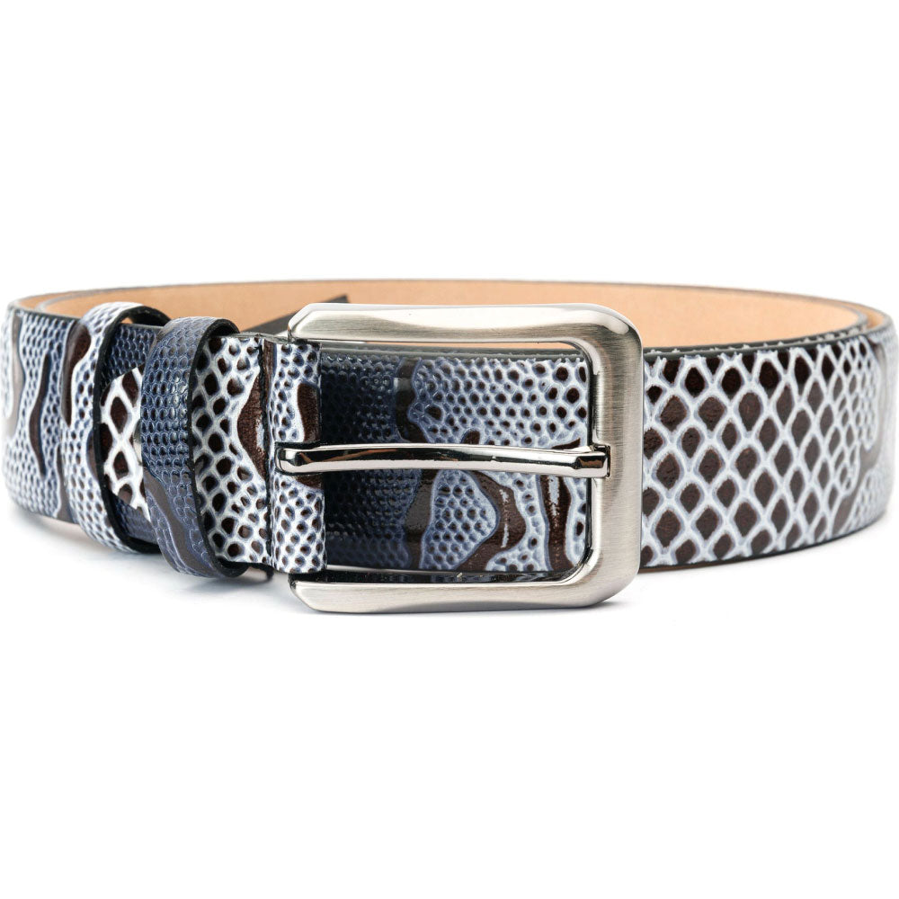 Vinci Leather The Milano Black / White Leather Belt Limited Edition