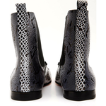 Vinci Leather The Milano Black / White Leather Chelsea Dress Boot (C-9027X)