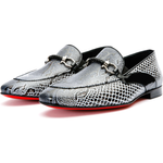 Vinci Leather The Milano Black / White Shoe Bit Loafer