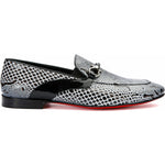 Vinci Leather The Milano Black / White Shoe Bit Loafer