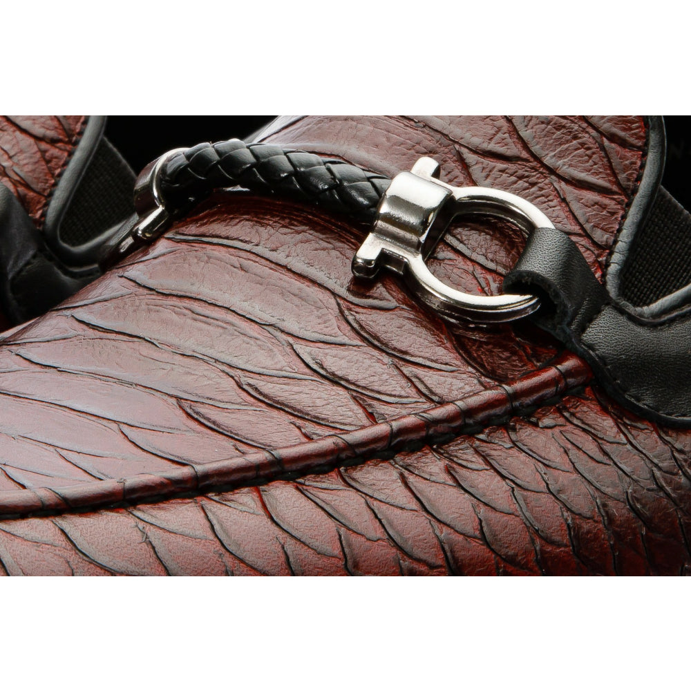 Vinci Leather The Milano Burgundy Shoe Bit Loafer