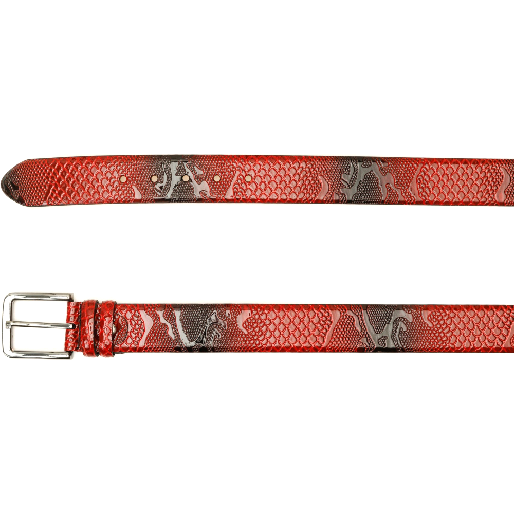 Vinci Leather The Milano Red Leather Belt Limited Edition