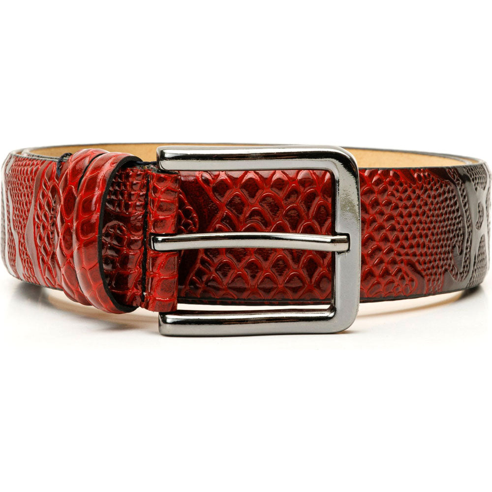 Vinci Leather The Milano Red Leather Belt Limited Edition