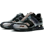 Vinci Leather The Milano Snk Black / White Leather Sneaker (D-539T)