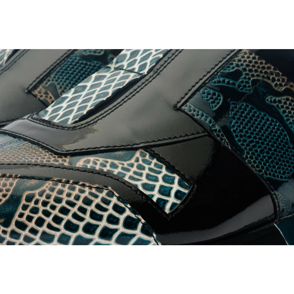 Vinci Leather The Milano Snk Green Leather Sneaker (D-539T)