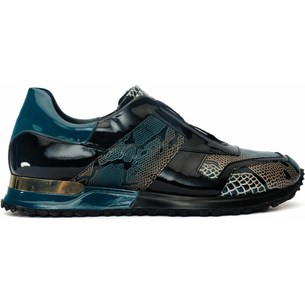 Vinci Leather The Milano Snk Green Leather Sneaker (D-539T)