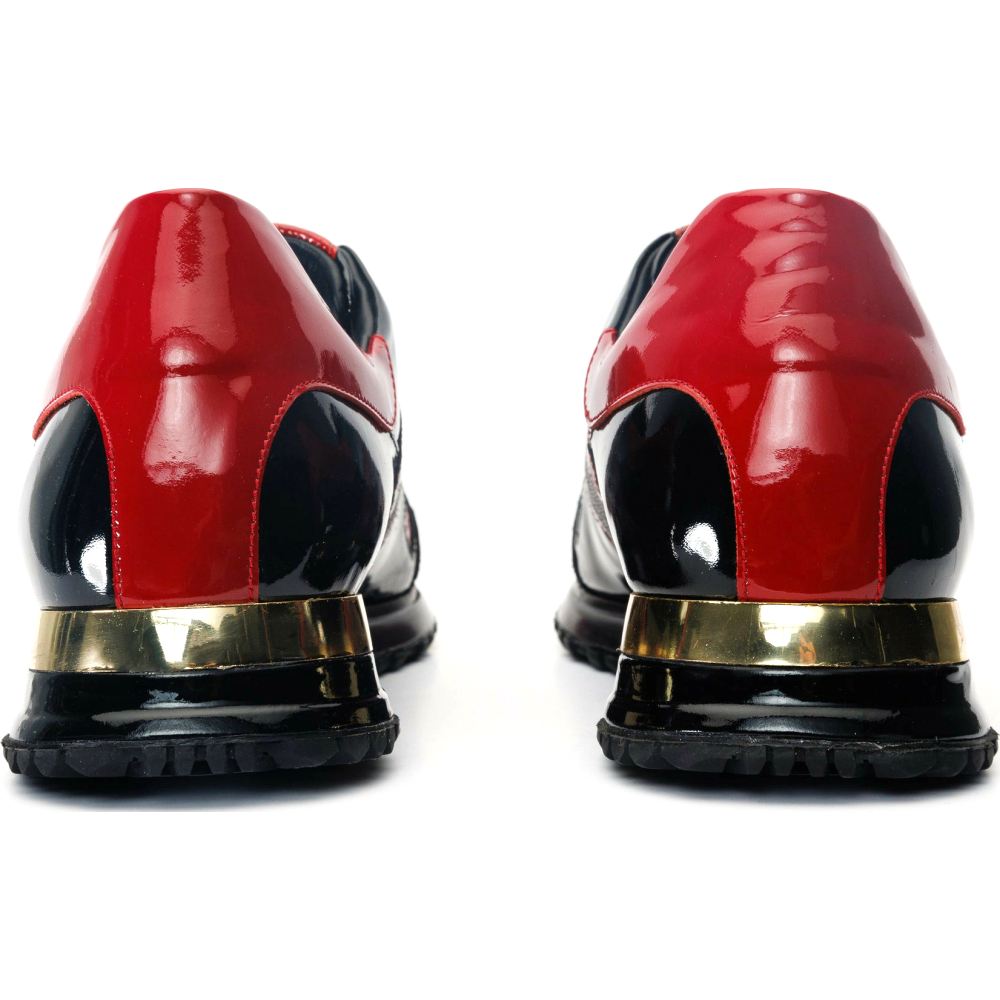 Vinci Leather The Milano Snk Red Leather Sneaker (D-539T)