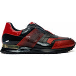 Vinci Leather The Milano Snk Red Leather Sneaker (D-539T)