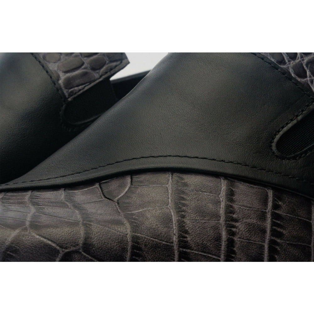 Vinci Leather The Mississippi Black Leather Loafer Shoe (16002)