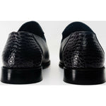 Vinci Leather The Mississippi Black Leather Loafer Shoe (16002)