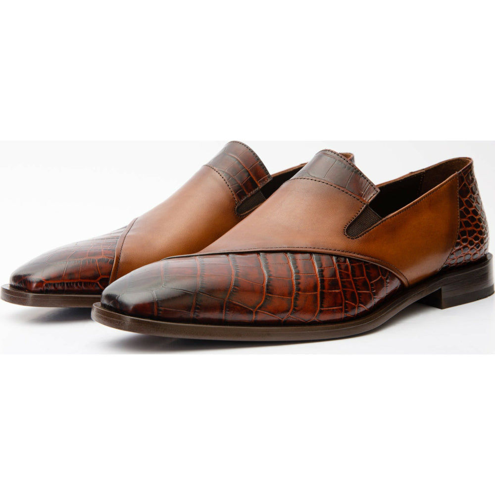 Vinci Leather The Mississippi Brown Leather Loafer Shoe (16002)