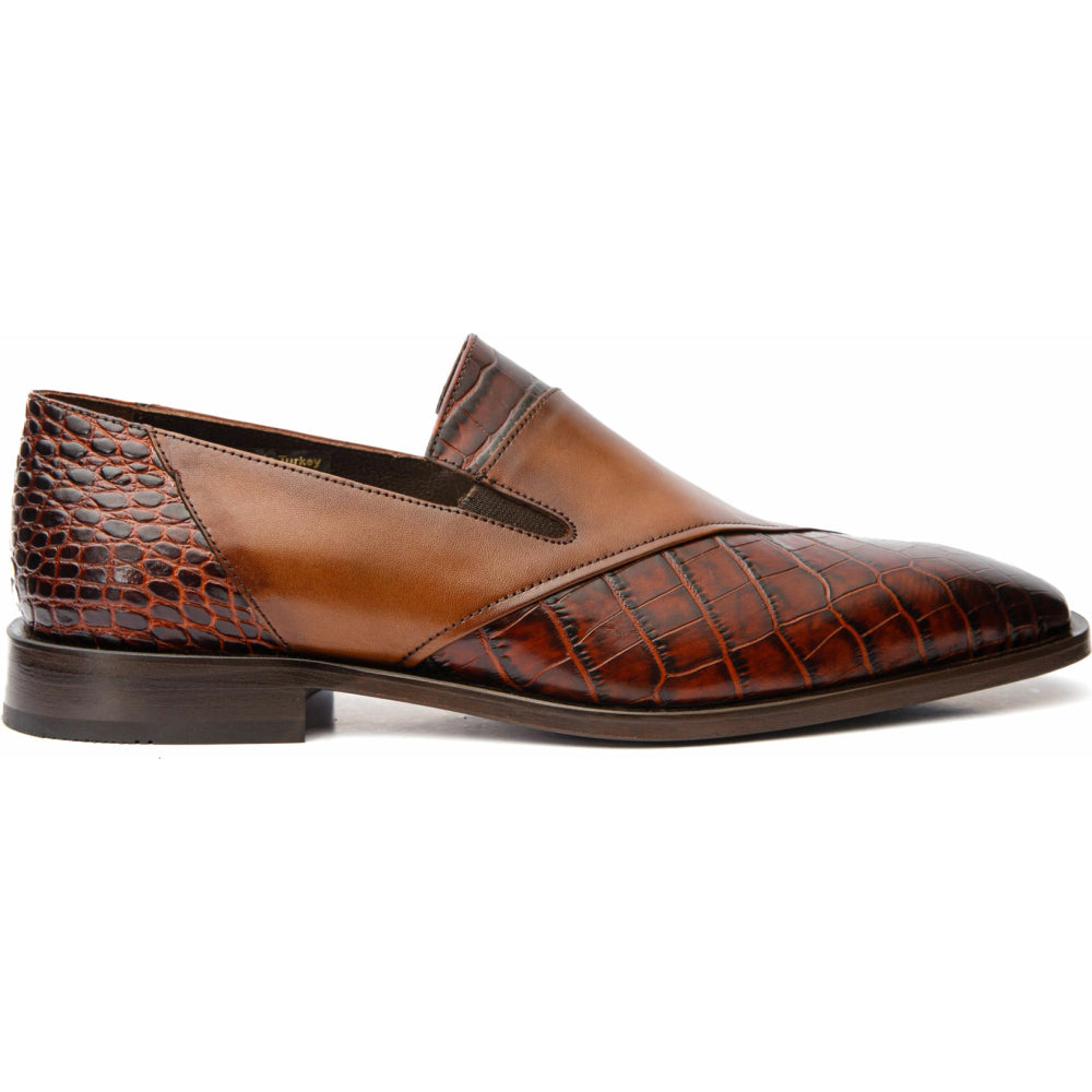 Vinci Leather The Mississippi Brown Leather Loafer Shoe (16002)