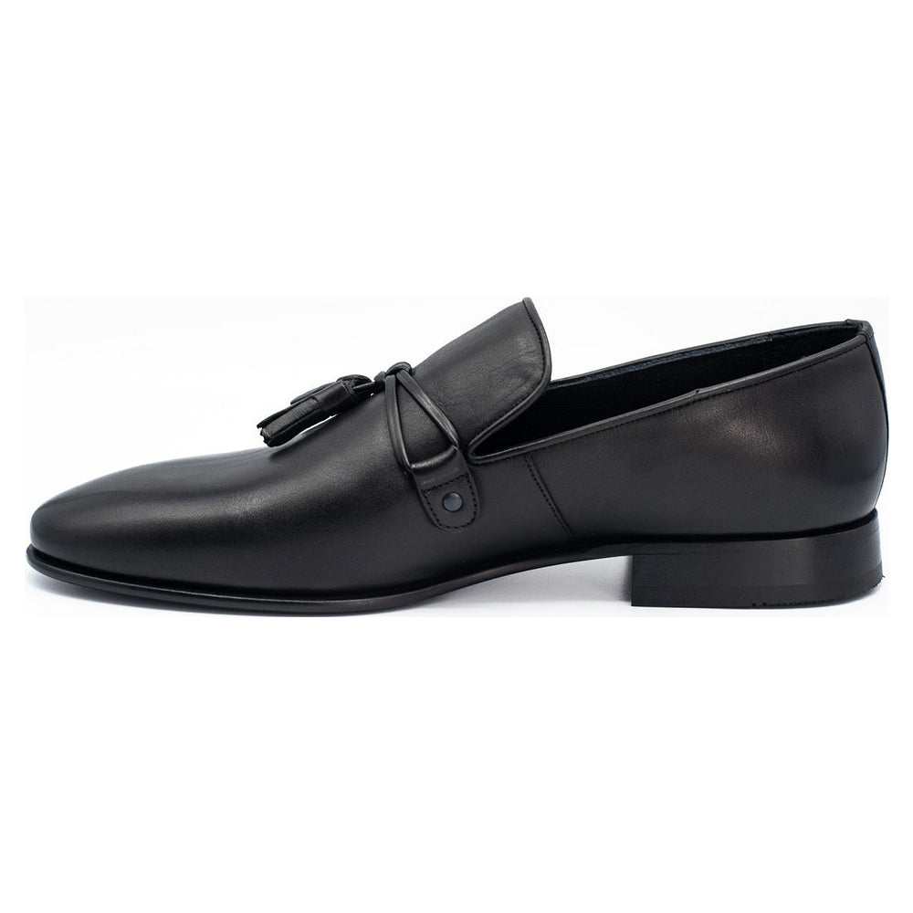 Vinci Leather The Modica Black Leather Tassel Loafer (2010)