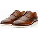 Vinci Leather The Molise Brown Wingtip Semi Brogue Derby Shoe