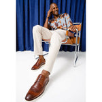 Vinci Leather The Molise Brown Wingtip Semi Brogue Derby Shoe