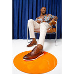 Vinci Leather The Molise Brown Wingtip Semi Brogue Derby Shoe