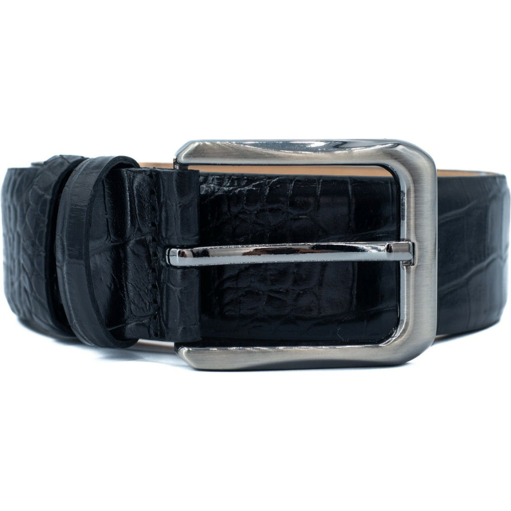 Vinci Leather The Monaco Black Leather Belt