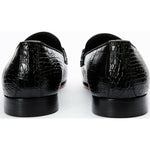 Vinci Leather The Monaco Black Leather Shoe Bit Loafer (3256)