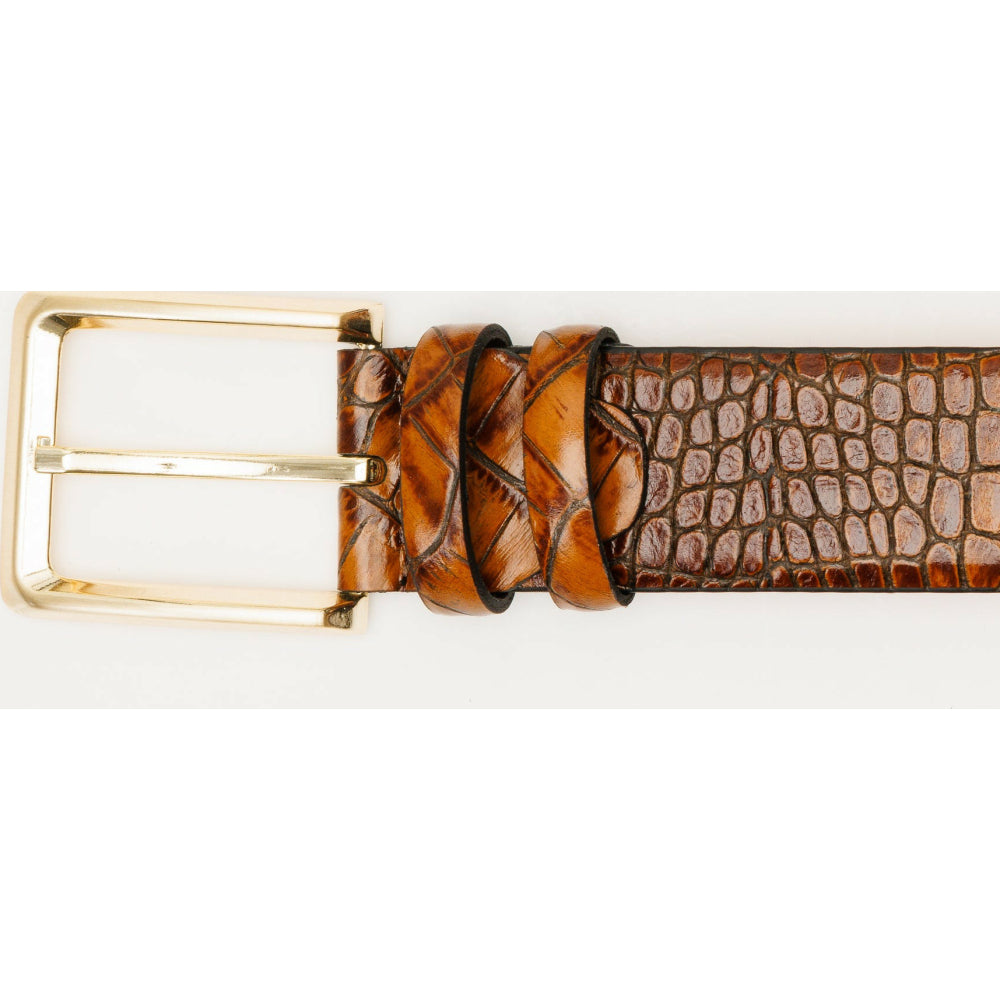 Vinci Leather The Monaco Brown Leather Belt