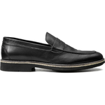 Vinci Leather The Monroe Black Leather Penny Loafer (13092)