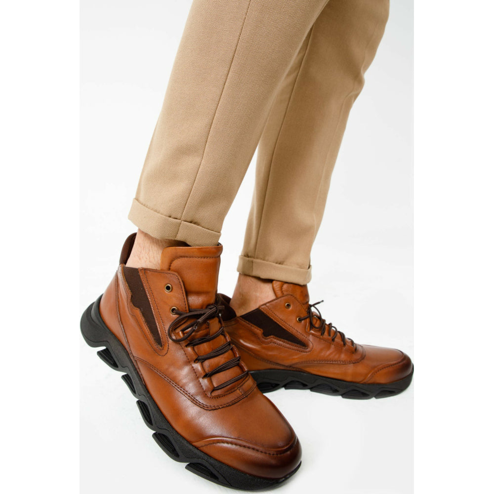 Vinci Leather The Montana Brown Leather Casual Boot (12330)