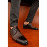 Vinci Leather The Monterrey Brown Cap Toe Derby Shoe (10670)