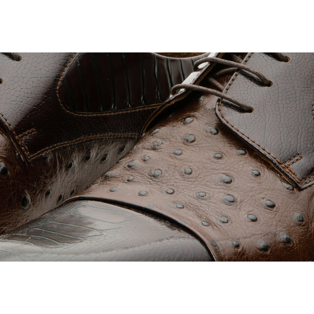 Vinci Leather The Monterrey Brown Cap Toe Derby Shoe (10670)