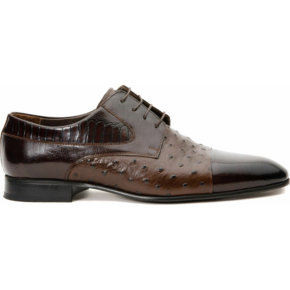 Vinci Leather The Monterrey Brown Cap Toe Derby Shoe (10670)
