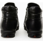 Vinci Leather The Montreal Black Leather Casual Zip-up Ankle Boot (09717 S-3)