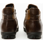 Vinci Leather The Montreal Brown Leather Casual Zip-up Ankle Boot (09717 K-3)