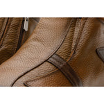 Vinci Leather The Montreal Brown Leather Casual Zip-up Ankle Boot (09717 K-3)