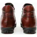 Vinci Leather The Montreal Burgundy Leather Casual Zip-up Ankle Boot (09717 B-3)