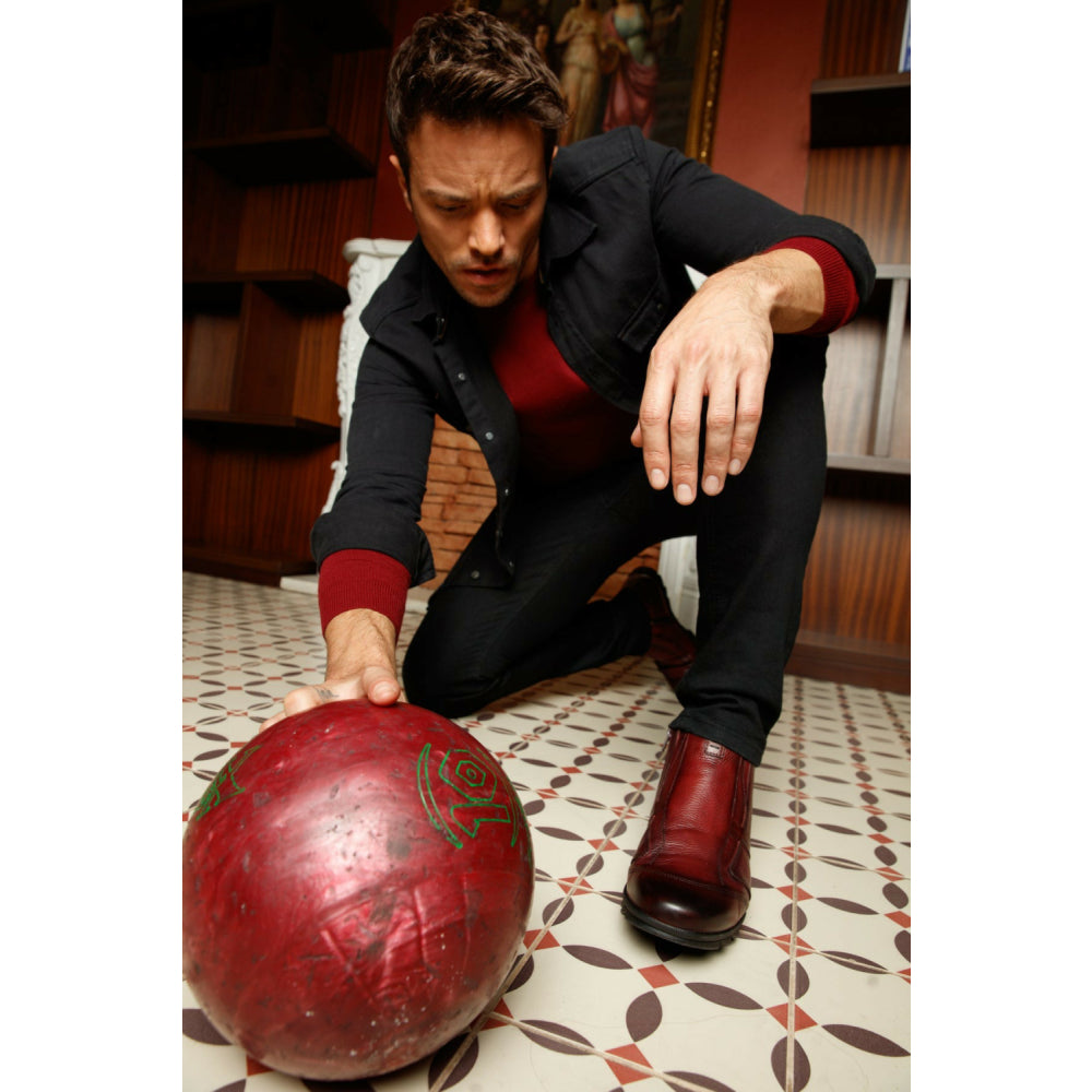 Vinci Leather The Montreal Burgundy Leather Casual Zip-up Ankle Boot (09717 B-3)
