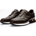 Vinci Leather The Mugla Brown Snk Leather Sneaker (D-597X)