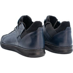 Vinci Leather The Mumbai Dark Blue Leather Sneaker (03313)