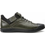 Vinci Leather The Mumbai Green Leather Sneaker (03313)