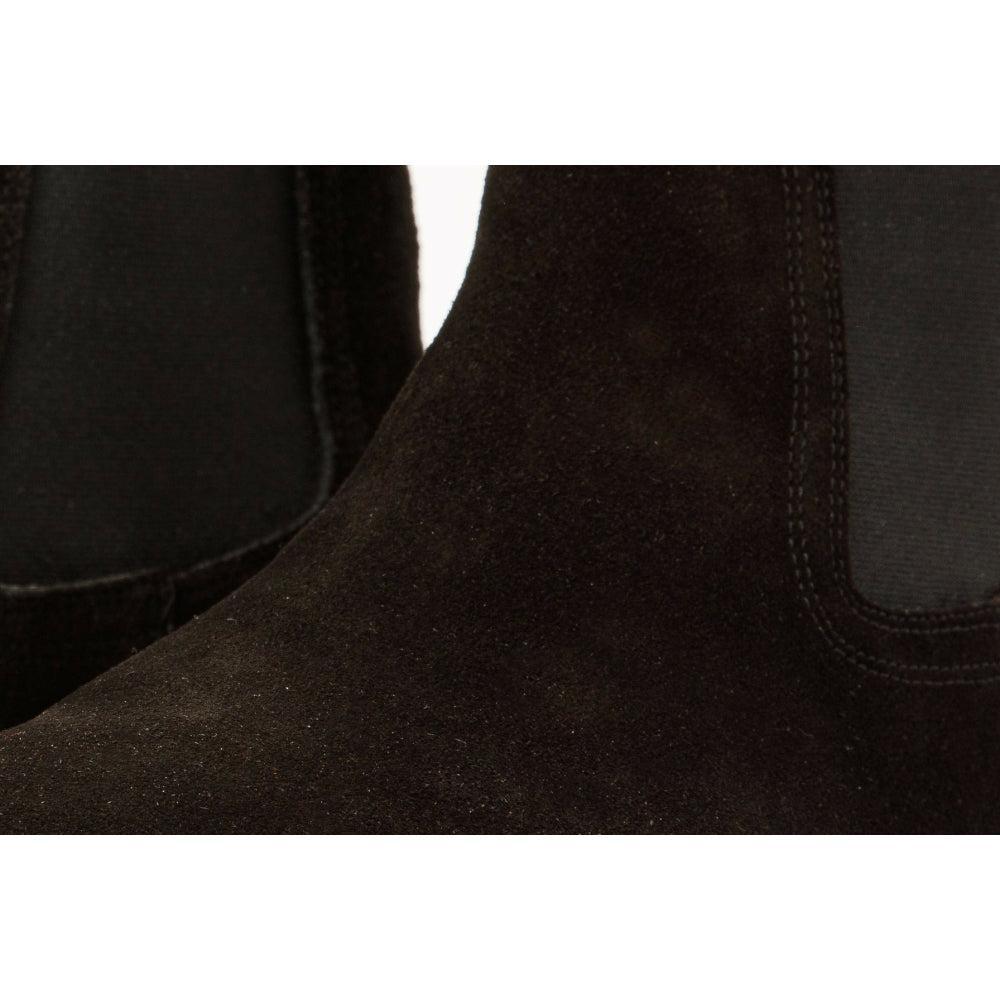 Vinci Leather The Nayrobi Black Suede Leather Chelsea Casual Boot (12418)