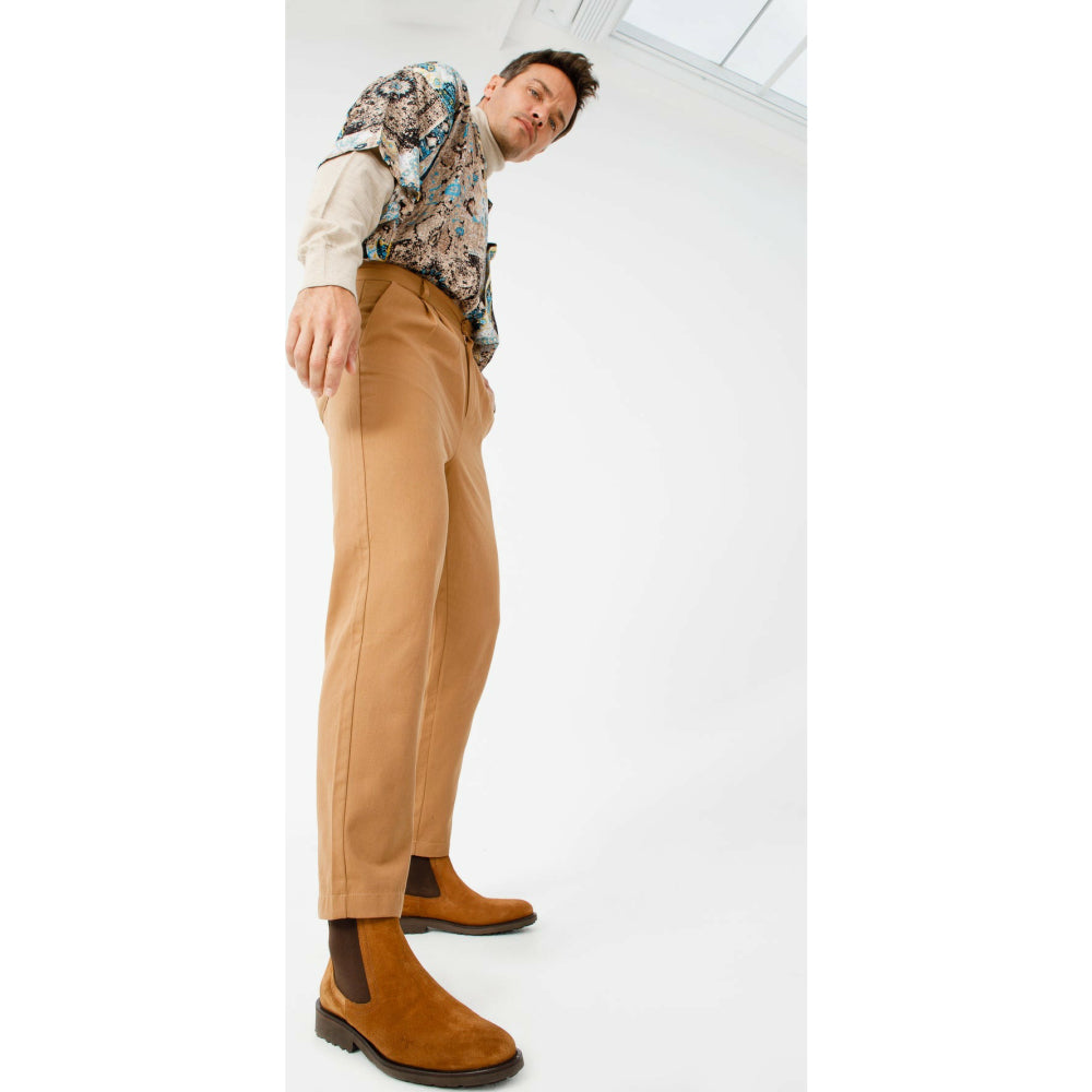 Vinci Leather The Nayrobi Brown Suede Leather Chelsea Casual Boot (12418)