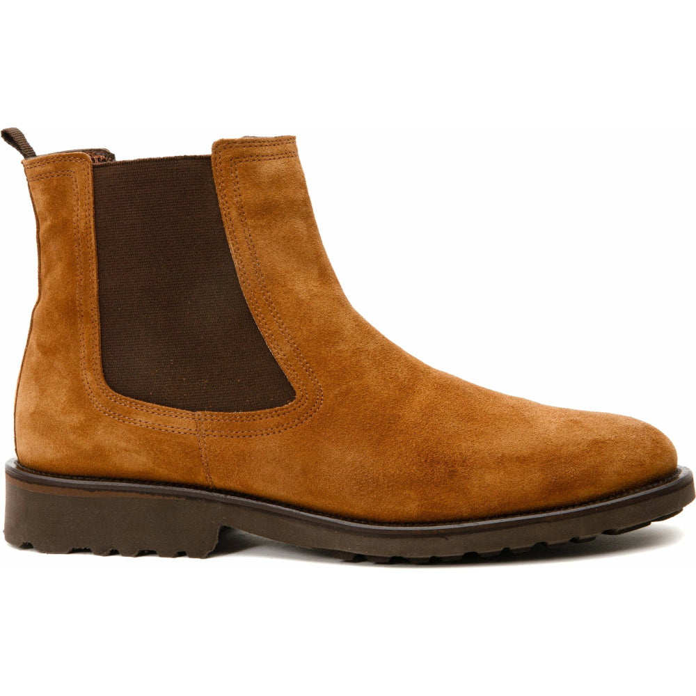 Vinci Leather The Nayrobi Brown Suede Leather Chelsea Casual Boot (12418)