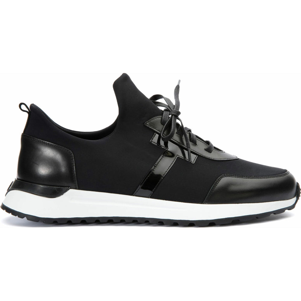 Vinci Leather The Nebreska Black Leather Sneaker (D-2156)