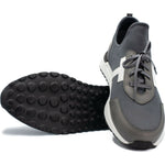 Vinci Leather The Nebreska Grey Leather Sneaker (D-2156)